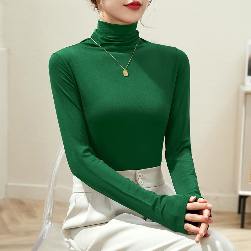 다크그린 터틀넥(싱글팩)