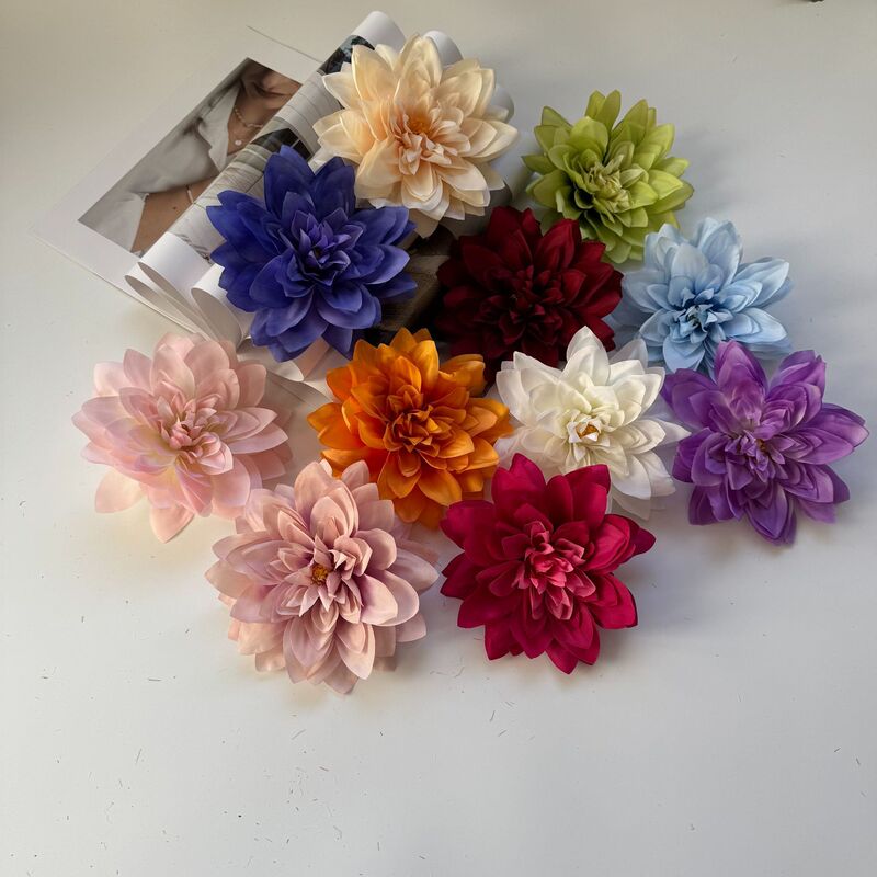Fantasy Dahlia Flower Head DIY Hairpin Flower Festival Home Decoration Fake Flower Wedding Photography Props Handmade Artificial Flower Fantasy Dahlia Flower Head DIY Hairpin Flower Festival Home Decoration Fake Flower Wedding Photography Props Handmade Artificial Flower
