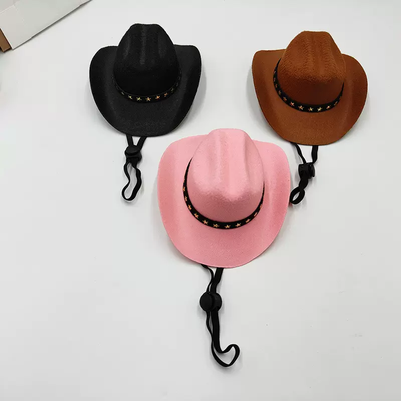 跨境亚马逊墨西哥西部牛仔帽生日派对帽遮阳防晒帽迷你宠物小帽子
