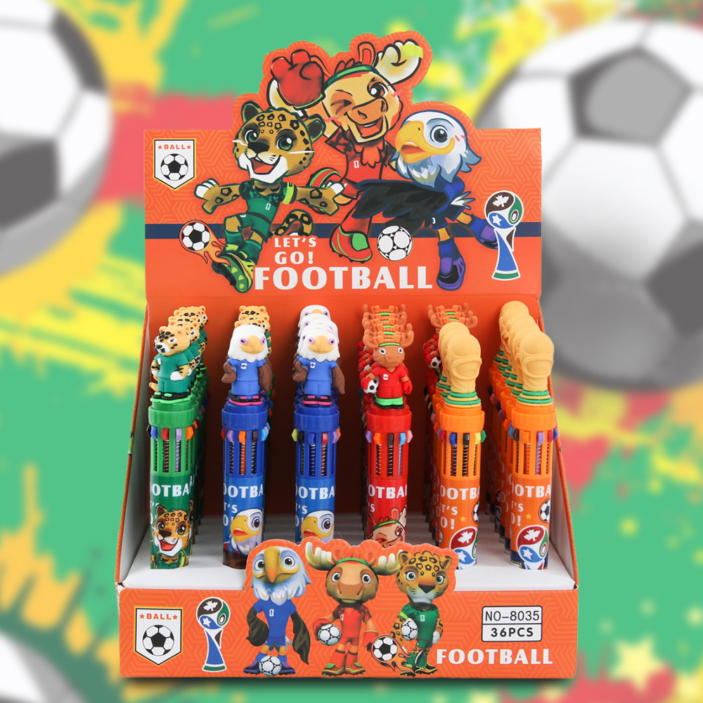 Copa del mundo de dibujos animados 2026 tigre águila creativo multicolor bolígrafo de escritorio estudiantil papelería