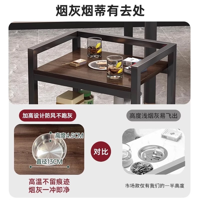 Mesa de mahjong, tabla de té, estante de té de doble capa, estante de almacenamiento especial para sala de ajedrez y tarjetas, mesa de té móvil