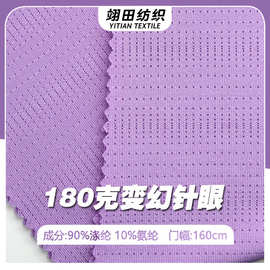 针孔网眼布吸湿速干面料洞布针眼涤纶防晒运动布料吸湿速干面料