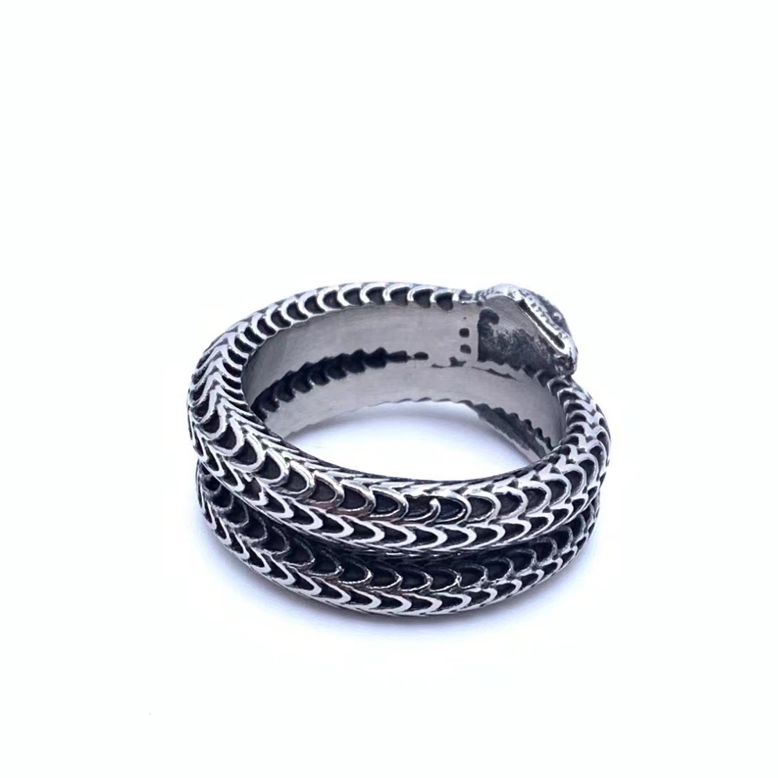 Polishing Design Hip-Hop Solid Color 304 Stainless Steel Polishing Men's Rings
