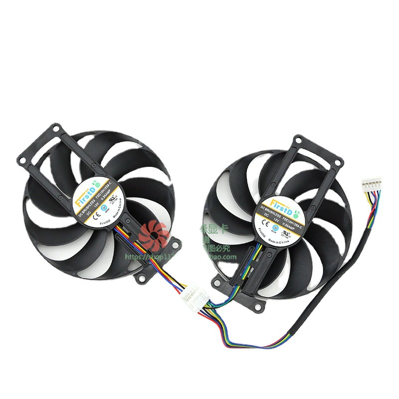 Совместимый вентилятор для видеокарт ASUS GTX1660 / 1660Ti / Super / RTX 2060 / 2070, модель FDC10H12S