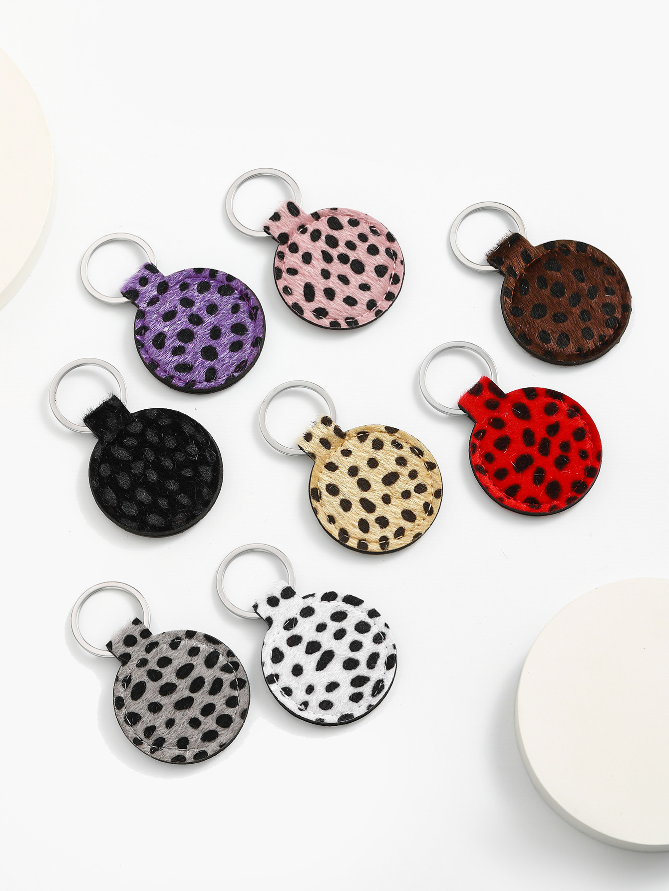 12g Weight Keychain Classification 1 Piece Quantity Daily Occasion PU Material Leopard Pattern Unisex Gender Casual Style Casual Leopard PU Unisex Keychain 无
