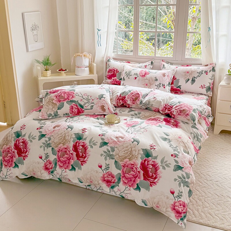 Cross-Border Amazon Four-Piece Student Dormitory Set, Three-Piece Set of Bed Sheets, Quilt Cover, Fitted Sheet, Pillowcase, Gift Bedding Set Cross-Border Amazon Four-Piece Student Dormitory Set, Three-Piece Set of Bed Sheets, Quilt Cover, Fitted Sheet, Pillowcase, Gift Bedding Set
