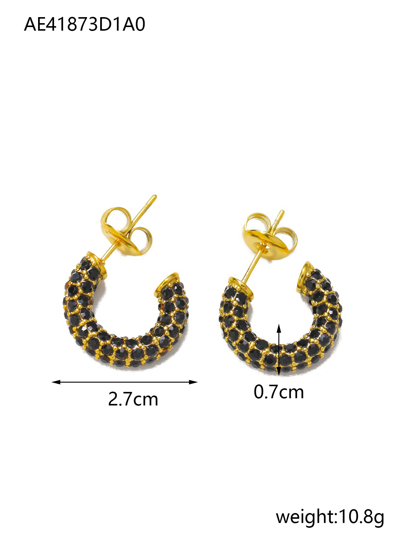 1 Pair Quantity 1 Pair Lady Geometric Plating Titanium Steel Zircon Earrings