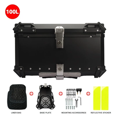 Motorcycle trunk – Tail Box - 100l-flat-tail-boxblack