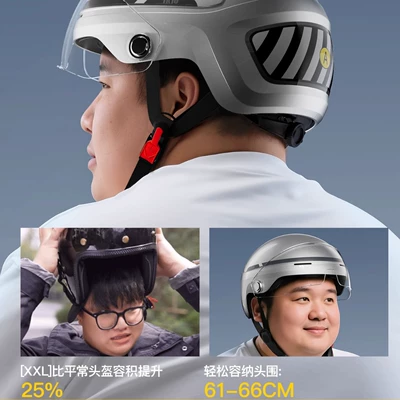 Motosiklet kaskı (dəbilqə) Men's Helmet Electric Vehicle Plus