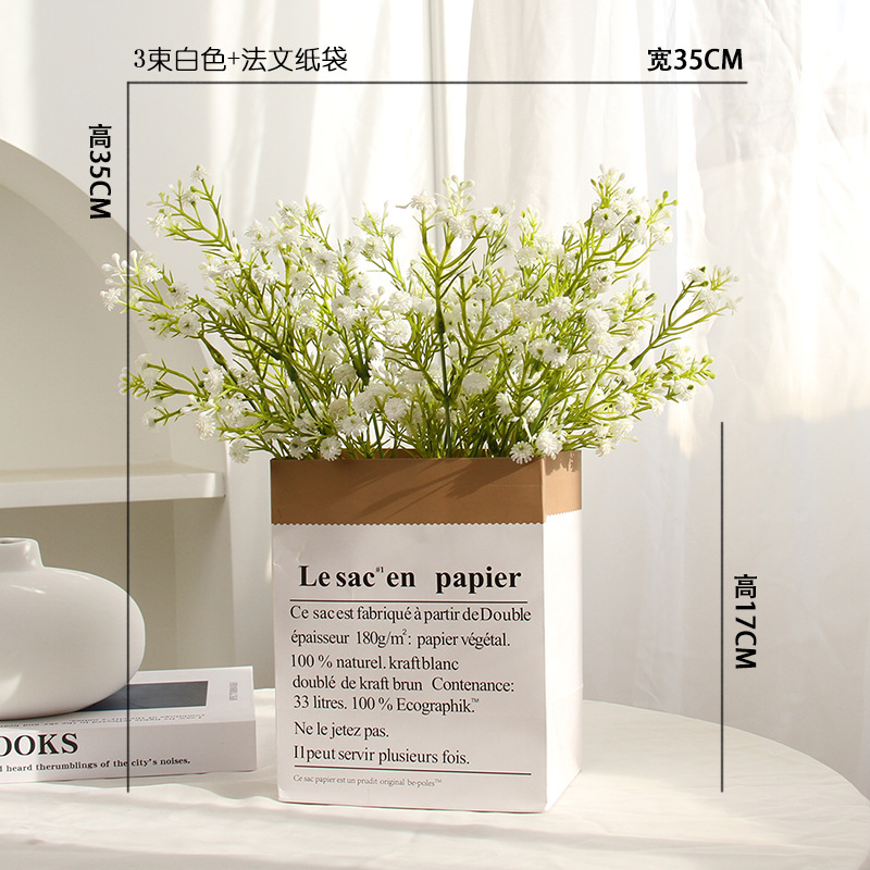 3 racimos de bolsas de papel blancas + francesas