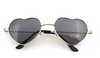 Sunglasses heart-shaped, cute trend metal glasses, gradient, European style