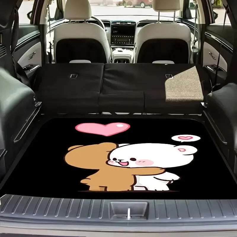 Temu Labeling Dropshipping Cross-Border Abstract Printed Car Trunk Mat Water-Absorbent, Non-Slip, Dirt-Resistant and Wear-Resistant Car Floor Mat
