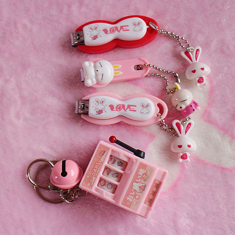 钥匙扣卡通清洁指甲刀可爱家用个人指甲钳儿童指甲剪女生美甲工具