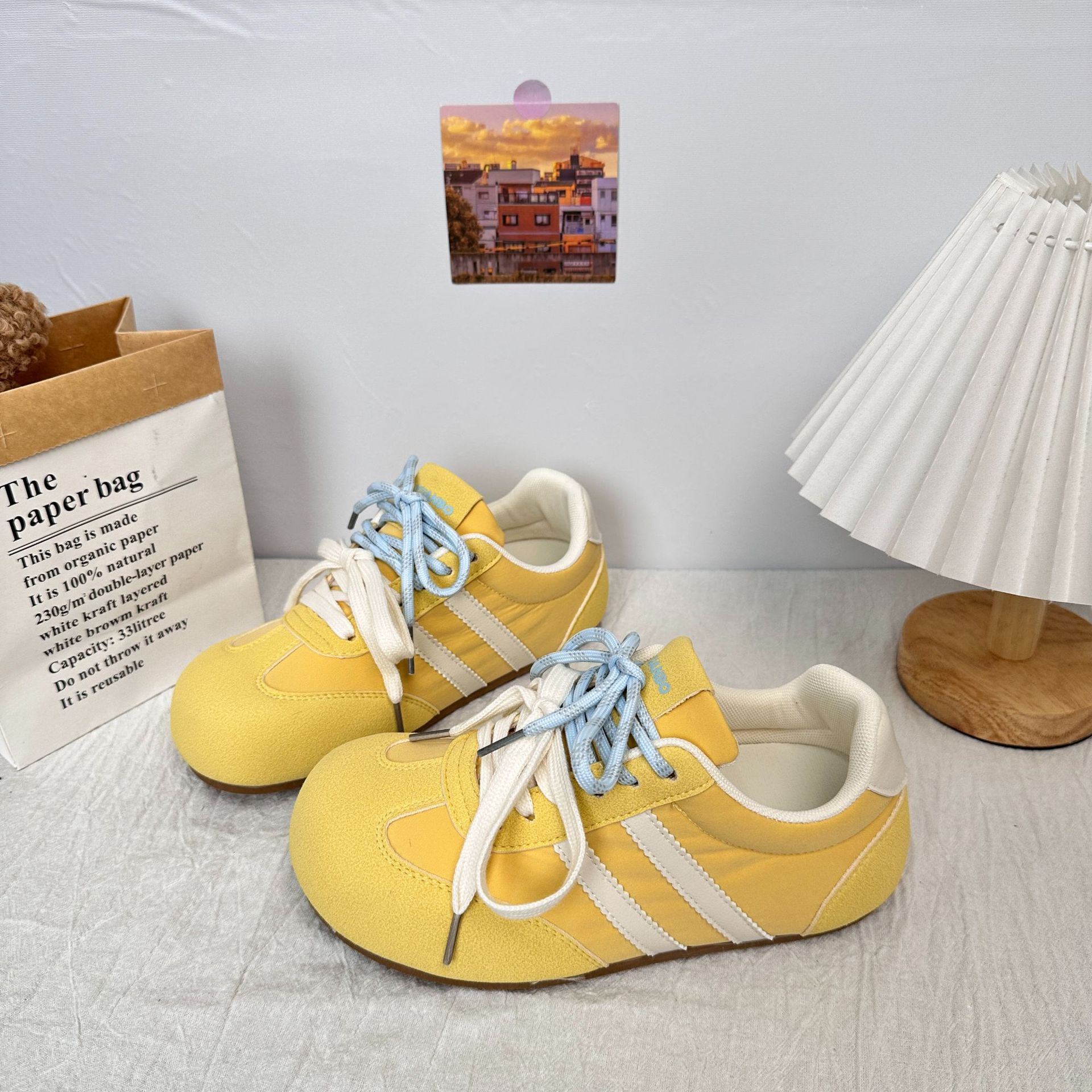 Yuanbo retro todo-fósforo zapatos Forrest Gump para estudiantes zapatos de entrenamiento alemán para mujer 2025 primavera y otoño zapatos deportivos casuales ligeros para el cabello image 5