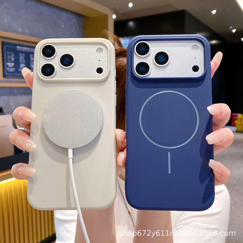 Suitable for Apple 17 Mobile Phone Case Iphone17Promax Protective Cover Magnetic Magsafe Anti-Fall New Soft Shell