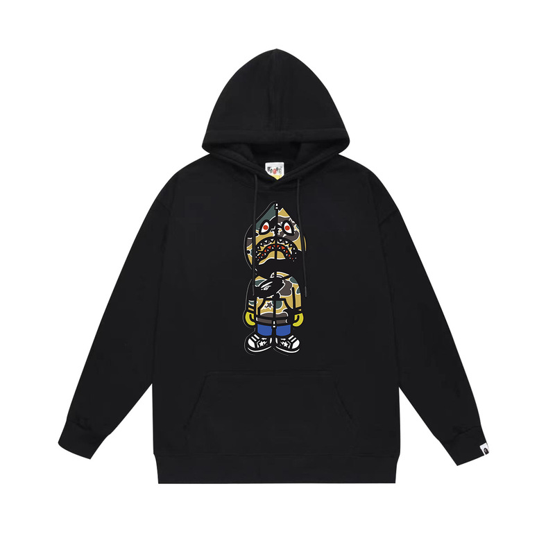 BAPE猿の頭の潮のブランドの片面のプリントは帽子の衛衣の秋冬の新型のヒップホップの潮流の男女の同項の純綿になります。|undefined