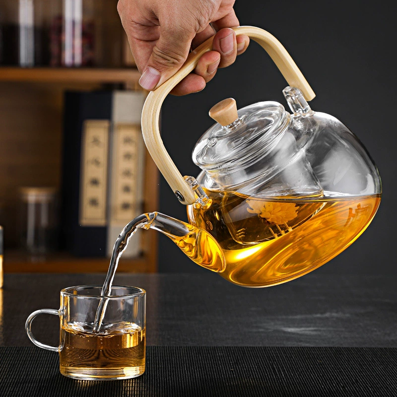 Glass teapot, white tea for home use, tea set