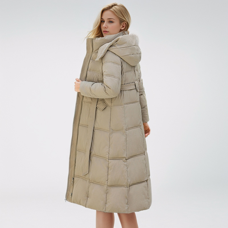 Women's Winter Coat Thickened Warm Cotton Jacket With Waist Detail_voghion.com