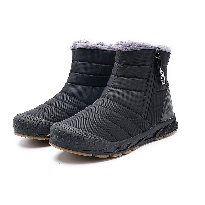 2025 nuevas botas de nieve de otoño y invierno al aire libre hombres y mujeres zapatos de algodón casuales de senderismo y calentamiento de lana zapatos de moda