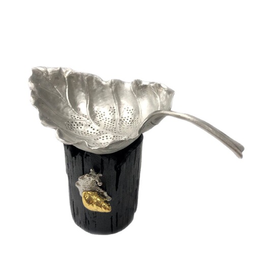 Pure tin tea leak tea filter tea filter kungfu handmade tea set tea filter wind stove set tea set tea accessories