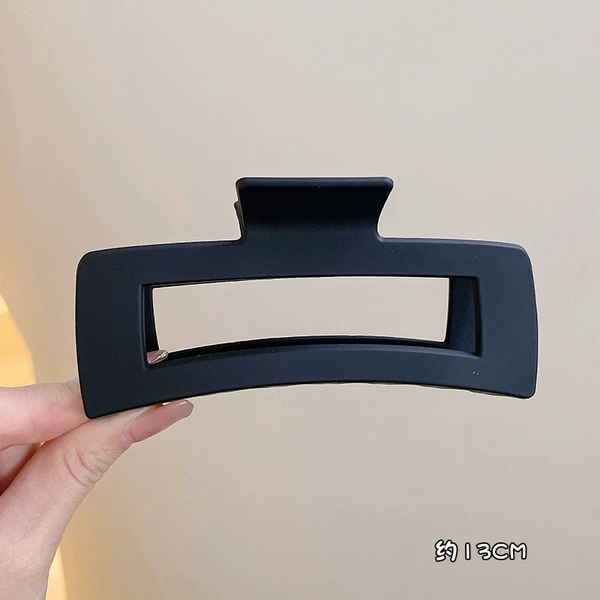 Matte black square crab pin, L2