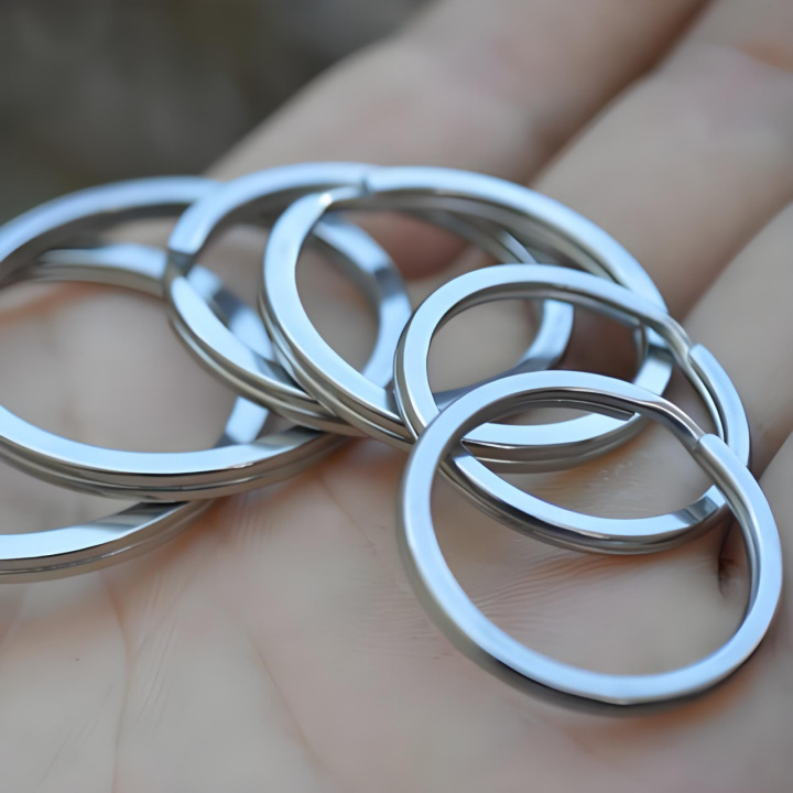 304 ステンレス鋼キーリングフラットリングキーホルダー小さなペンダントマルチ仕様金属ジュエリーアクセサリーペンダント卸売|undefined