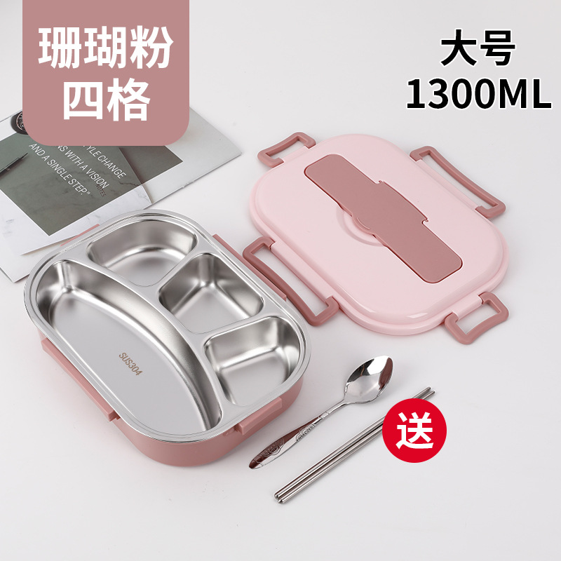 Caja de almuerzo aislada portátil de gran capacidad compartimento de estudiante de trabajador de oficina caja de almuerzo sellada sin olor caja de embalaje multi-especificación