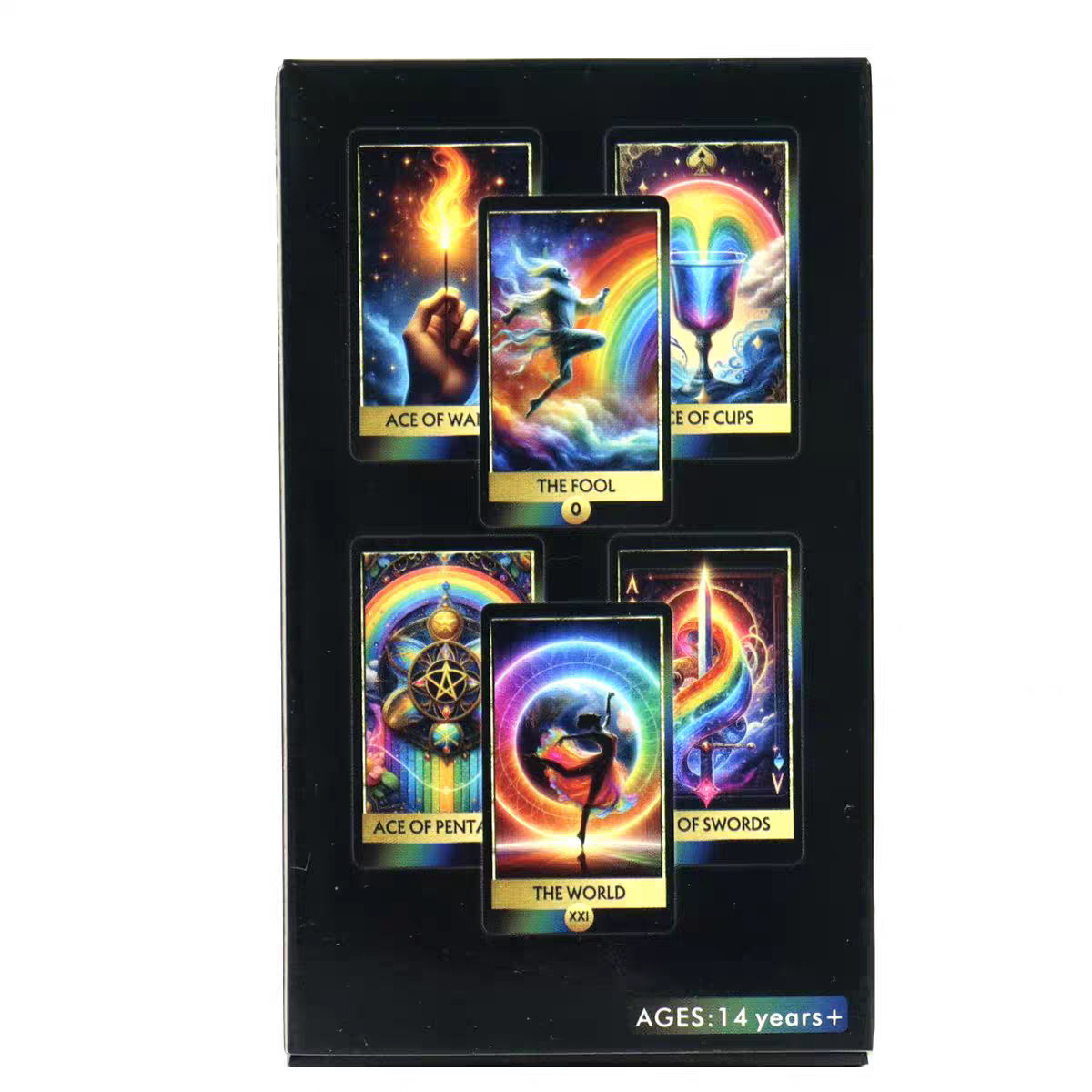 Regenbogen Tarotkarten Englisch Partyspiel Brettspiel Set_voghion.com