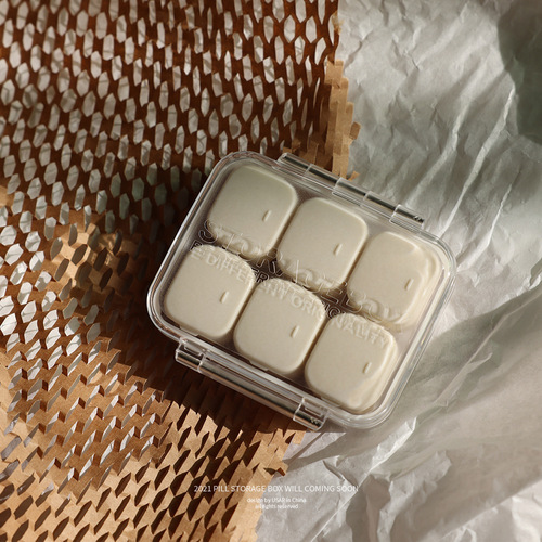 Packed pill box portable small outdoor carry-on sealed large-capacity seven-day medication box pill storage box