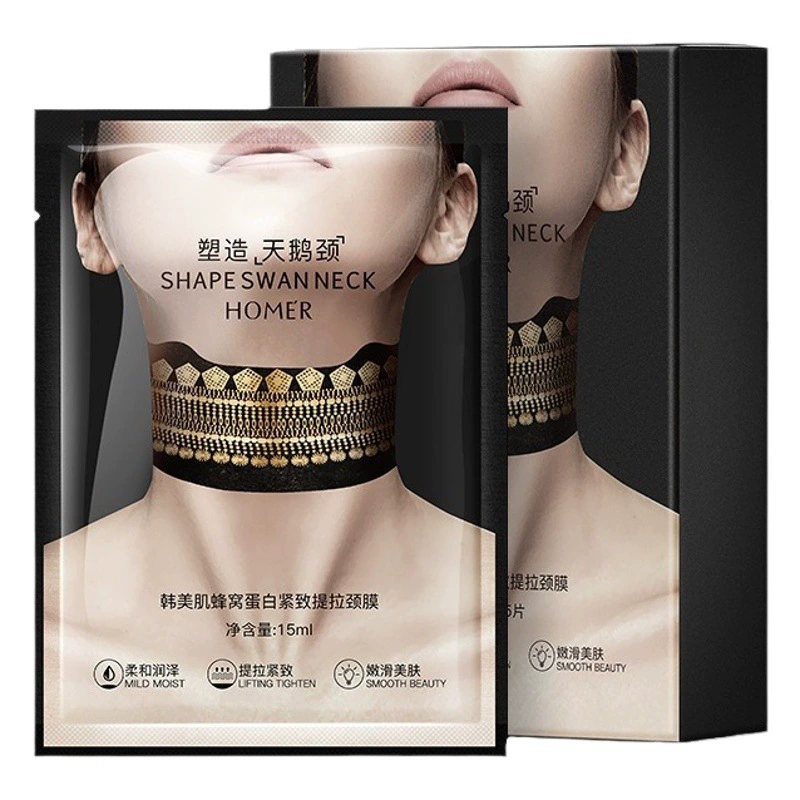 Корейская укрепляющая и подтягивающая маска для шеи с протеином в форме сот, для создания эффекта «гусией шеи», уменьшает мелкие морщины, уход за шеей, в наличии