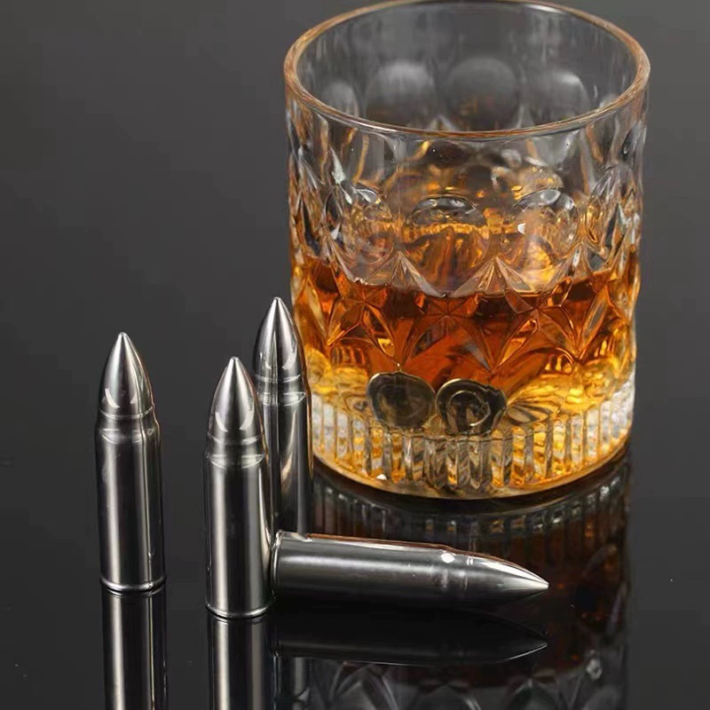 Пищевая 304 нержавеющая сталь кубики льда бытовой металл ледяное вино камень красное вино ледяное зерно виски ледяной шар пуля