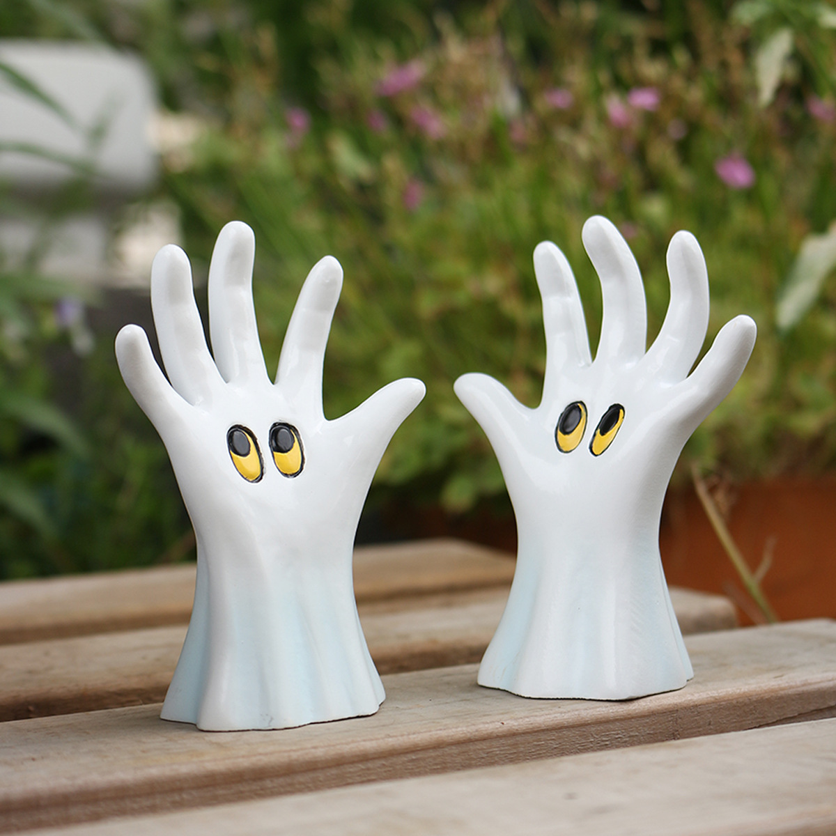 New Halloween Ghost Gloves Two Decorations  Ghost Festival Cute Style Atmosphere Horror Dark Props Ready 