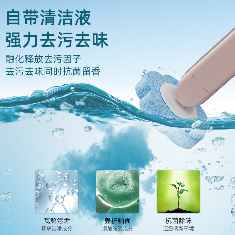 Juego de cepillos de inodoro desechables para el hogar, limpieza, descontaminación sin callejones sin salida, cabezal de reemplazo desechable, cepillo de pared de inodoro de lavado