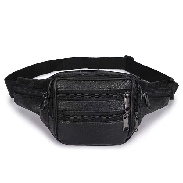 Genuine Leather Waist Bag, Wallet, Cowhide Chest Bag, Multi-Functional Security Duty Outdoor Tool Bag, Tactical Training Multi-Purpose Bag