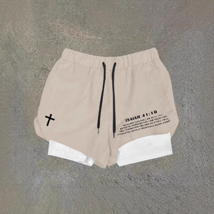 New cross-border trade digital 3D printing sports double shorts sports running