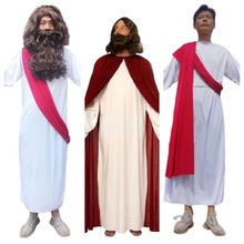 2017新款演出服 万圣节角色扮演舞台装成人耶稣表演服装男批发