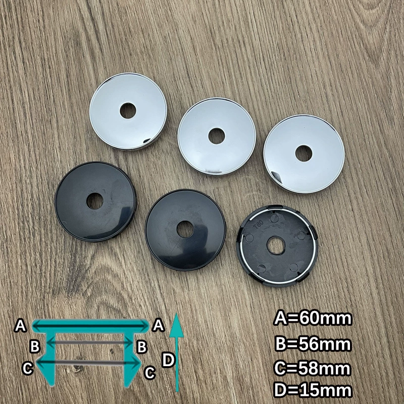 Нейтральная модифицированная центральная крышка ступицы колеса T60, диаметр основания 030, штифт 60 мм, основание 56 мм, шина с маркировкой