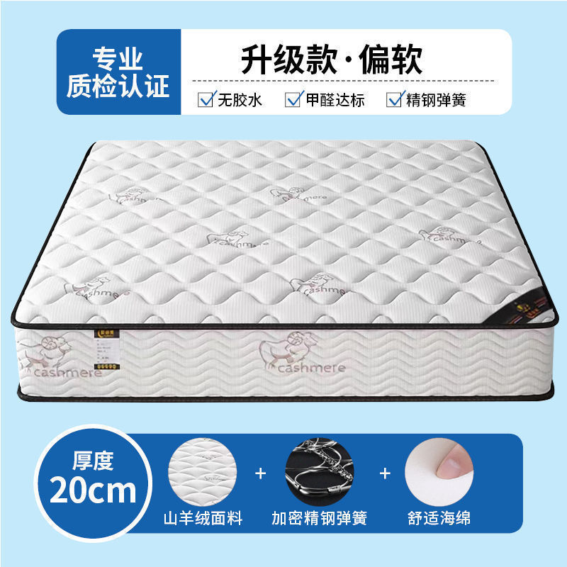 香港席梦思床垫十大名牌软硬两用20cm经济型海乳胶椰棕马弹簧家用|undefined