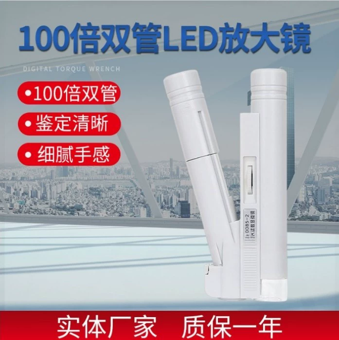 100 раз Двухтрубная печать ювелирных изделий электронное обучение медицинское высокомощное портативное светодиодное освещение антикварный фарфоровый идентификационный микроскоп