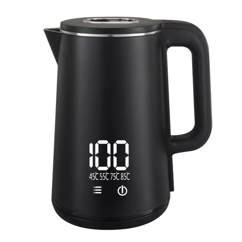 Hervidor de agua de aislamiento integral hervidor de agua de acero inoxidable de gran capacidad 2L con pantalla digital hervidor eléctrico de temperatura constante inteligente