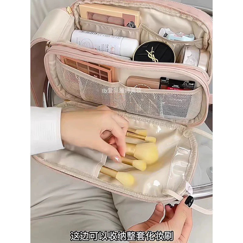 Емкая портативная косметичка бренда для путешествий, organizer bag на выезд, 2024 год