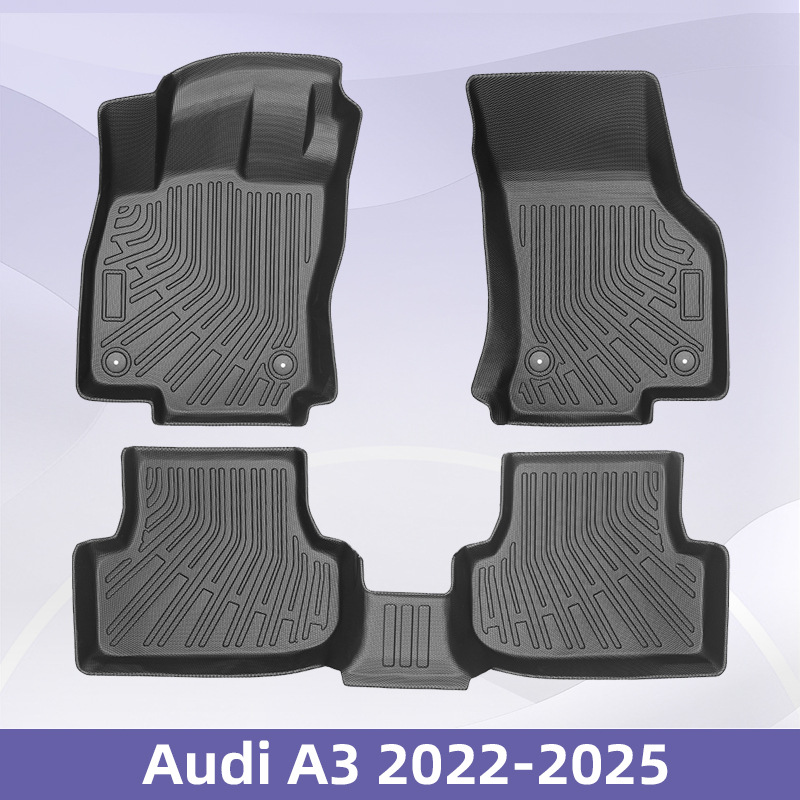 Para Audi A3 2022 - 2025 3D todo el tiempo material TPE almohadilla de pie cojín del maletero
