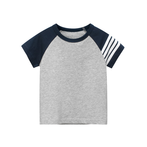 Wholesale of European and American children's clothing  new summer short-sleeved T-shirt for children Fashion boys' undershirt one piece consignment 