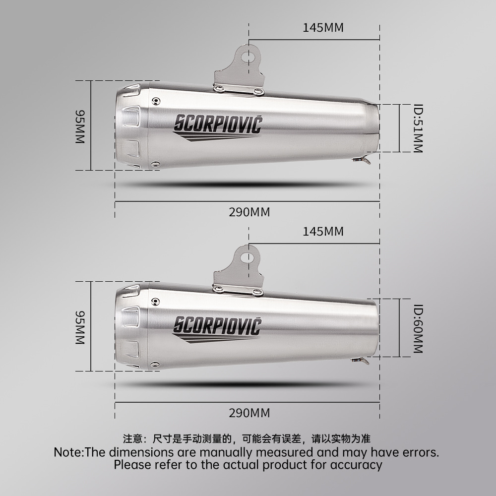 Aw30 Exhaust Pipe 51Mm60Mm Universal Cbr650 Zx4R Sa 800 450Sr 250Rr R3 Z650