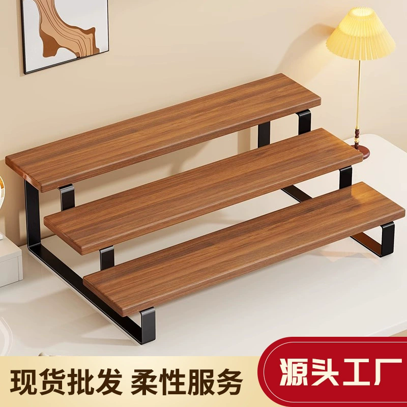 Настольный ящик для хранения, домашний туалетный столик, органайзер-лестница, стеллаж для демонстрации духов и косметики, размещение средств по уходу за кожей из железа и дерева.