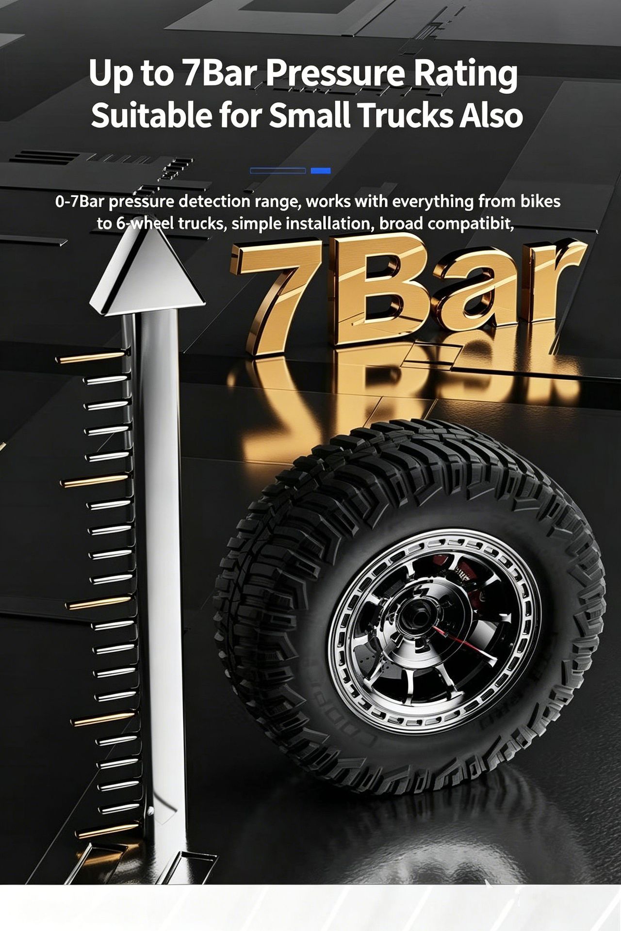Cross-Border Multi-Language Tpms Car and Motorcycle Bluetooth Tire Pressure Detector with Mobile App for Real-Time Tire Monitoring