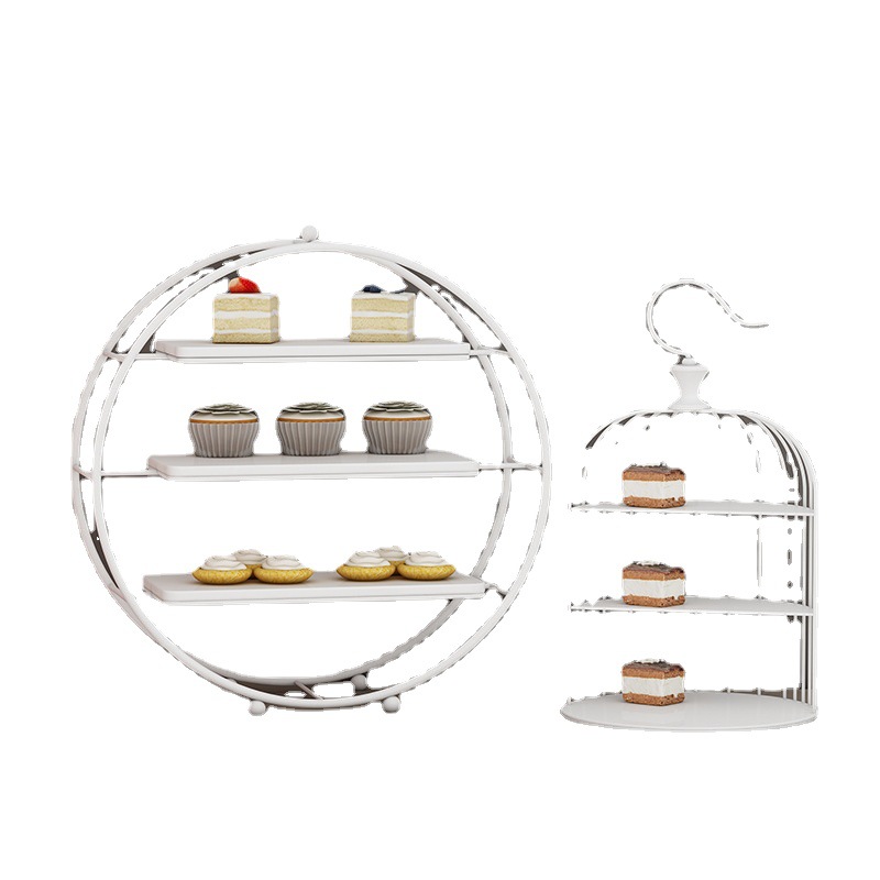 Decoración de mesa de postre simple mesa de postre estante soporte de exhibición decoración de pastelería bandeja de comida fría merienda stand té de la tarde image 6