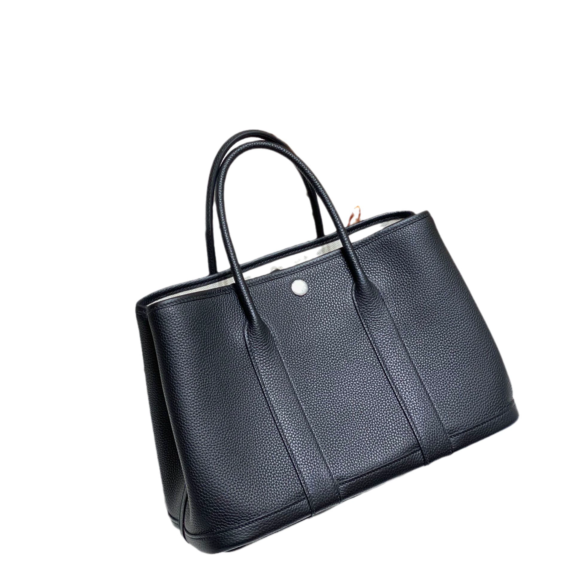 Handheld fashionable leather capacious shopping bag