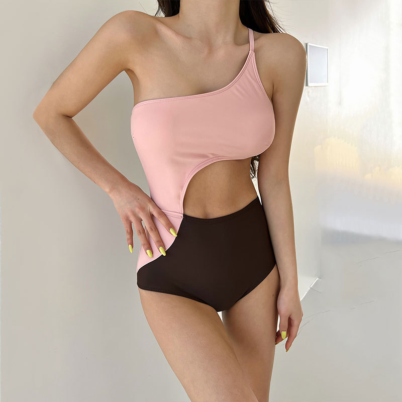 Retro two-color swimwear