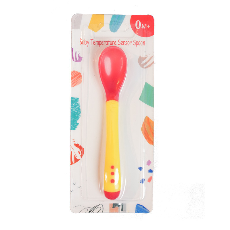 Cuchara con Sensor de Temperatura para Bebés, Cuchara de Cabeza Suave para Bebés, Cuchara para Administrar Medicamentos, Cuchara con Sensor de Temperatura, Cuchara que Cambia de Color, Tenedor, Venta al por Mayor